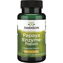 Swanson Papaya Enzyme Papain 100mg 90 Kapsler 90 stk
