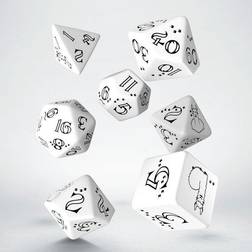 Q Workshop Bright Llama Dice Set White & Black (7)