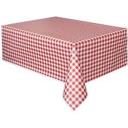 Unique Party Table Cloths Checkered Red/White