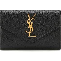 Saint Laurent Monogram Envelope Small Wallet - Black