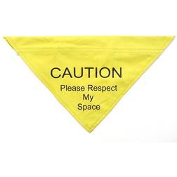 Ancol Warning Bandana Respect My Space Yellow Small/medium 10cm