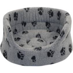 Danish Design Fleece Paw Grey Slumber Bed 76cm 30''