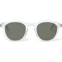 Monokel Eyewear Nelson Green Solid Lens Crystal