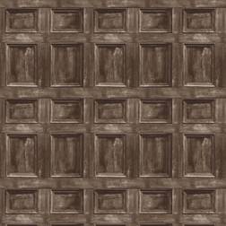 Fine Decor Brewster FD31055 Wood Panel Wallpaper-Chocolate