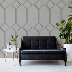 Alessia Panel Vinyl Wallpaper Grey Belgravia 215