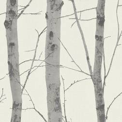 Erismann Birch Trees Wallpaper Cream Grey 5433-47