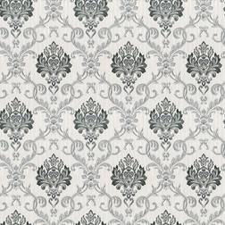 Debona Duplex Damask Wallpaper Grey Silver 5022