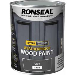 Ronseal 10 Year Weatherproof Wood Paint Grey 0.75L