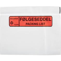 Følgeseddellomme 165x122mm M/tekst følgeseddel(1000)