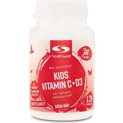 Healthwell Kids Vitamin C+D3, 120 tyggetabl