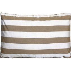 TRIMM Copenhagen Lille pude Farve: Taupe-stripe Stolehynde Beige, Hvid