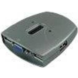 Sedna Advanced Electronics SE-KVM-USB-22 Commutateur écran-clavier-souris/audio 2 x KVM audio 1 utilisateur local de bureau