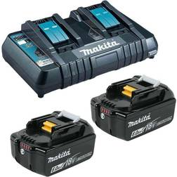 Makita BL1860 18v 2 x LXT 6.0ah Lithium-Ion Batteries DC18RD Dual Port Charger