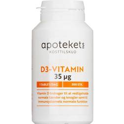 Apotekets d3-vitamin 35 mikg Kosttilskud 300 300 stk