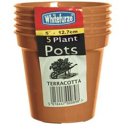 Whitefurze 5" Pot 5 Terracotta Plant Flower Pots