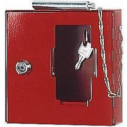 Emergency key box with glass window, with hammer the