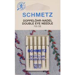Schmetz (Double Eye, Size: 80/12) Schmetz Sewing Machine Needles, 5pk