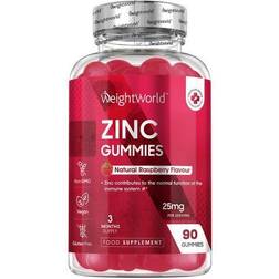 WeightWorld Zinc Gummies 25mg, 90 Gummies