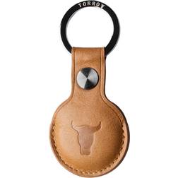 AirTag Holder Leather Keyring Tan