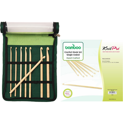 Knitpro Bamboo Virknål Set Bambu 15,3 cm 3,5-8 mm 8 storlekar