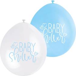 Unique Baby Shower Balloner Blå Hvid 6-pak