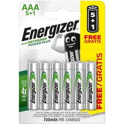 Energizer ENR Recharge Power Plus 700 AAA BP5+1 700 mAh 1.2 V 6 st