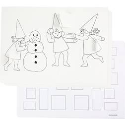 Creativ Company Advent calendar with elves having a snowball fight A3, 30 pc