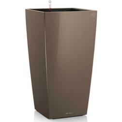 Lechuza CUBICO 40 Shiny Taupe Poly Resin Floor Planter