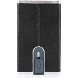 Piquadro Leather Card Holder Sliding System - Black