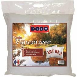 Dodo Lot de 2 Oreillers Vancouver 60x60 cm - Blanc Couverture Blanc