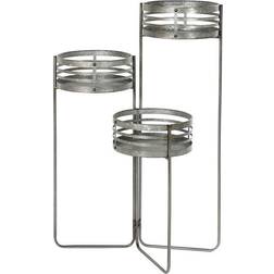 Dkd Home Decor Planter 3-in-1 Grey Metal Iron Loft 47 ∅24cm