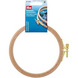 Prym Buche Holz Stickerei Rahmen mit Messing Schrauben 0.8 x 13 cm Beige