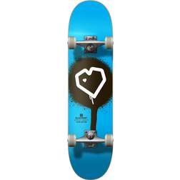 Blue Print Spray Heart V2 Complete Skateboard 8"