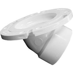 Jones Stephens C55043 3 PVC 45 Degree Closet Flange White Rough Plumbing Pipe and Fittings Flanges White