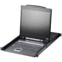 ATEN CL1316N 19 Zoll KVM Konsole, 19'' TFT mit Tastatur DE