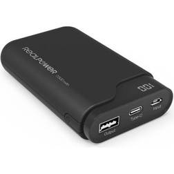 RealPower Powerbank 7500 mAh Litium Sort