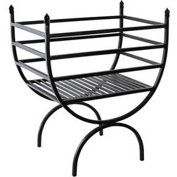 Dkd Home Decor Fireplace Utensils Log Stand Steel (48 x 30 x 57 cm)