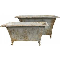 Chic Antique Krukor med lejonfötter Järn 2-pack Krukke