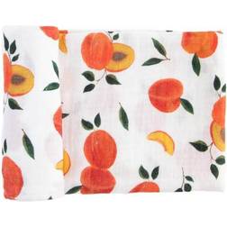 Red Rover Organic Cotton Muslin Swaddle Blanket Single Peachy