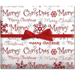 Current Christmas Script Jumbo Rolled Multi-color Paper Gift Wrap Paper 67 sq ft