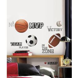 RoomMates Decals multi - All Star Sports Saying Peel & Stick Decal