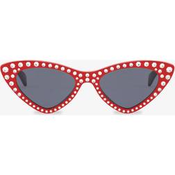 Moschino Cat Eye Sunglasses With Rhinestones