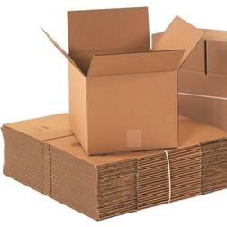 Global Industrial Cube Cardboard Corrugated Boxes, 12"L x 12"W x 12"H, Kraft Pkg Qty 25