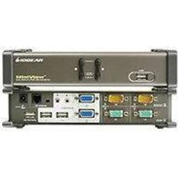 IOGEAR MiniView GCS1742 2-Port Dual View KVM Switch