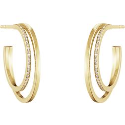 Georg Jensen Halo Earrings - Gold/Diamond (0.3ct.)