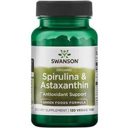 Swanson 120 veggie tabs Spirulina & Astaxanthin, Organic