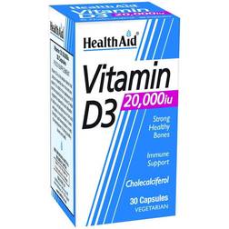 Health Aid Vitamin D3 20,000iu, 30