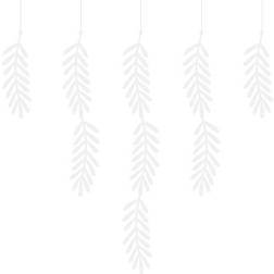 PartyDeco Hvid Guirlande, Blade
