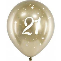 PartyDeco Balloner 21 År Guld