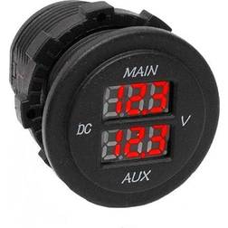 Marine Sport Lighting Round Socket Dual Voltmeter